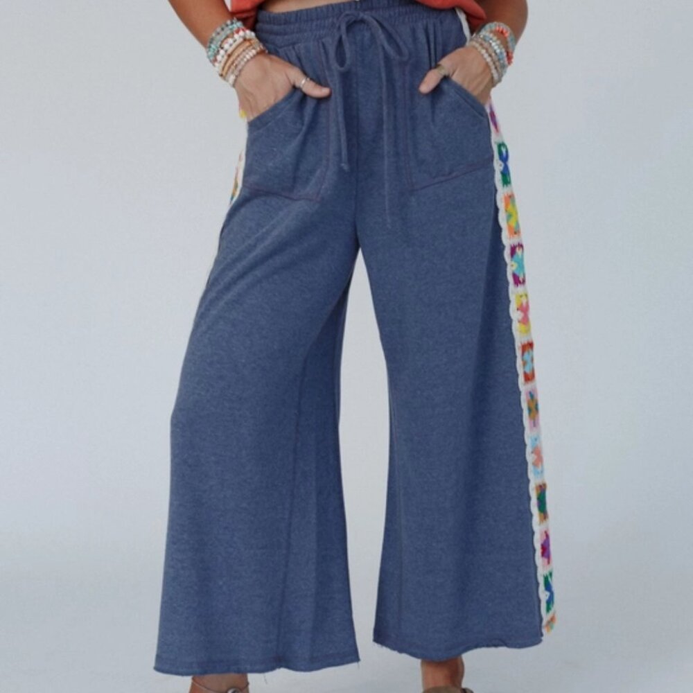 Love Seeker Crochet Panel Pant by Three Bird Nest
